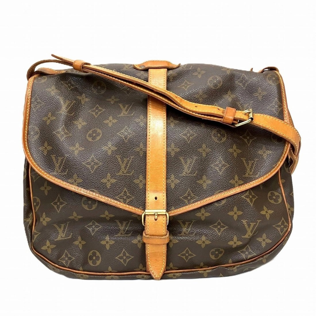 Louis Vuitton Saumur 35 Monogram Shoulder Bag M42254 Free Shipping (1 of 16)