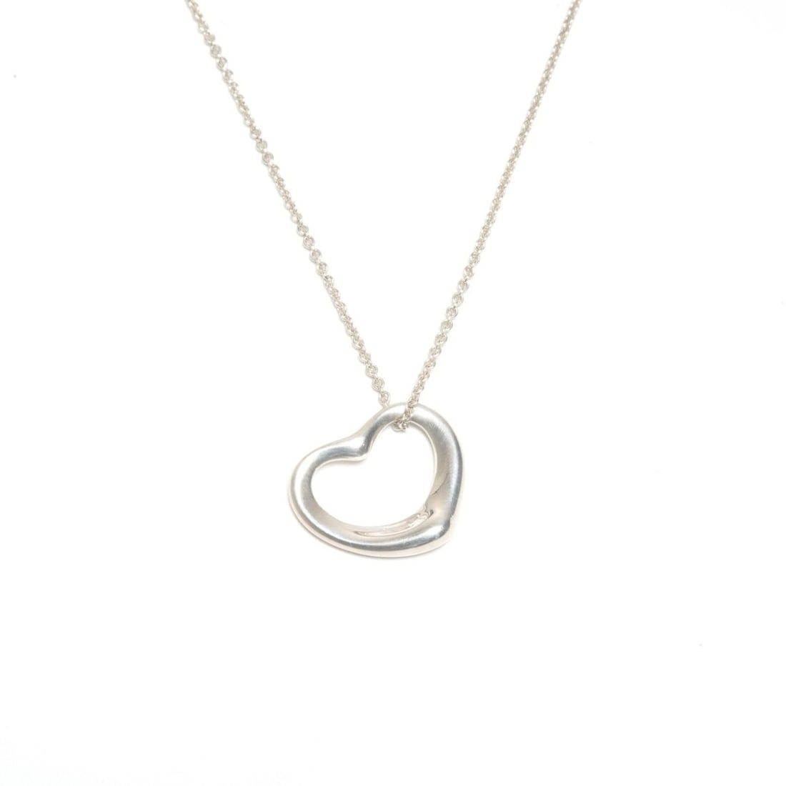 Tiffany & Co. Open Heart 925 Sterling Silver Necklace WS24574: --- Catalog ---Category: SizePendant Size: 17mm x 20mm / 0.66'' x 0.78''Neck Circumference: 40 cm / 15.74''Category: DesignColor: SilverGender: WomenNecklace Type: NecklaceCategory: GeneralBrand: Tiff