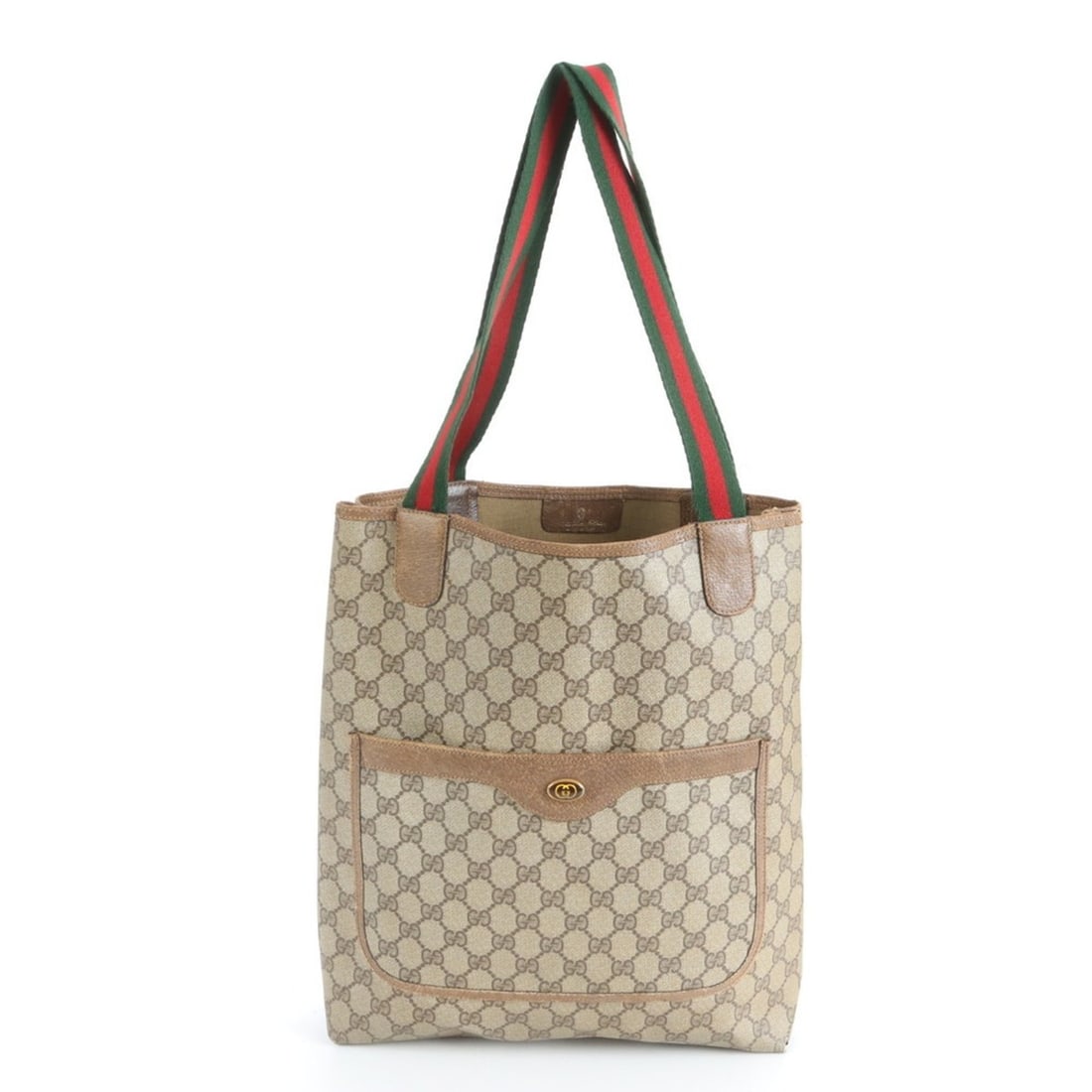 Gucci Old GG Supreme Sherry Line Leather Tote Bag Shoulder for Men: --- Catalog ---Category: SizeSize (HxWxD): 35cm x 30cm x 10cm / 13.77'' x 11.81'' x 3.93''Handle Length: 58cm / 22.83''Category: DesignType: Tote bagColor: BrownGender: MenMaterial: Leather , Coated c
