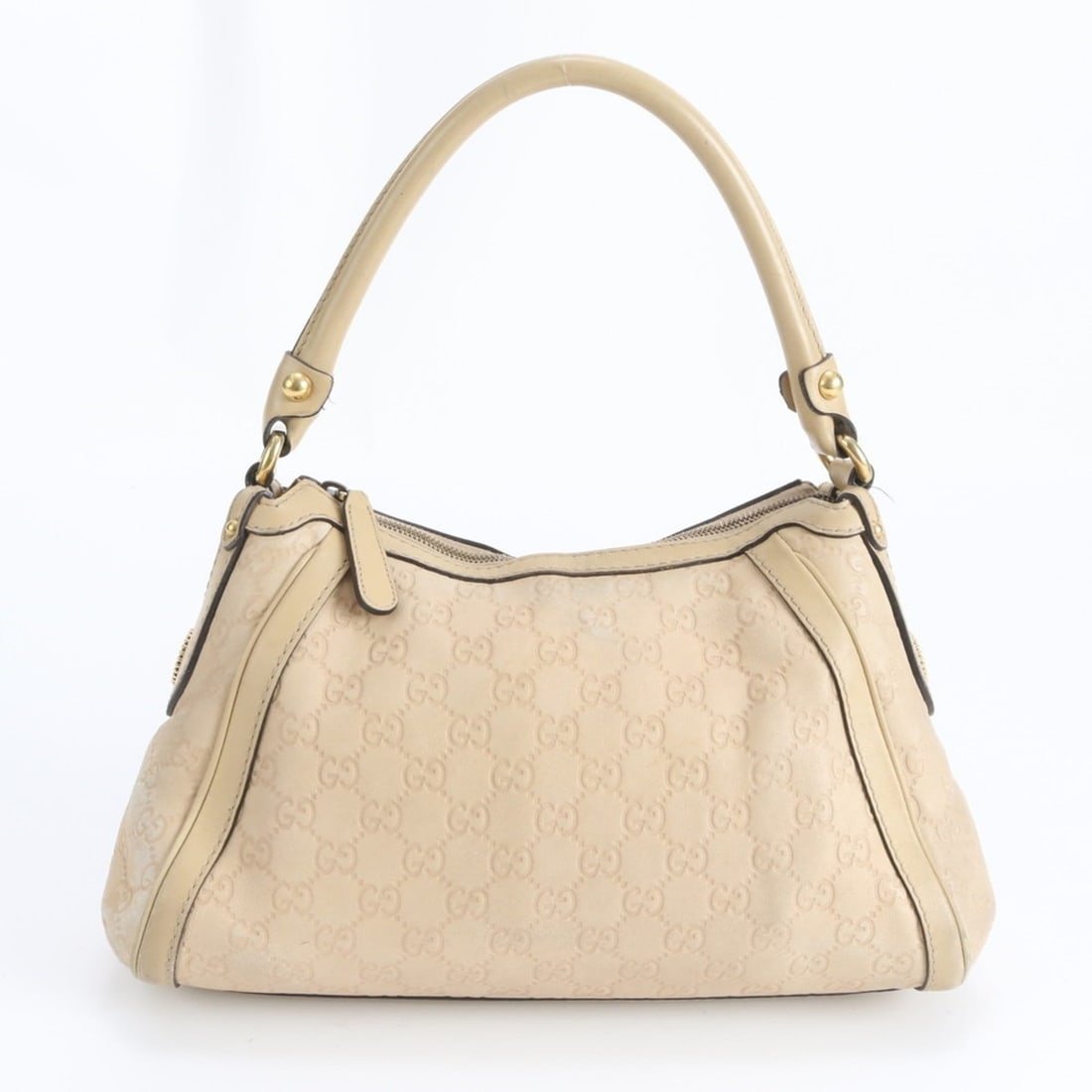 Gucci Guccissima 282298 Leather One-Shoulder Bag Handbag Beige Women's: --- Catalog ---Category: SizeSize (HxWxD): 21cm x 33cm x 13cm / 8.26'' x 12.99'' x 5.11''Strap Length: 45cm / 17.71''Category: DesignType: Handbag, Shoulder bagColor: BeigeGender: WomenMaterial: Leath