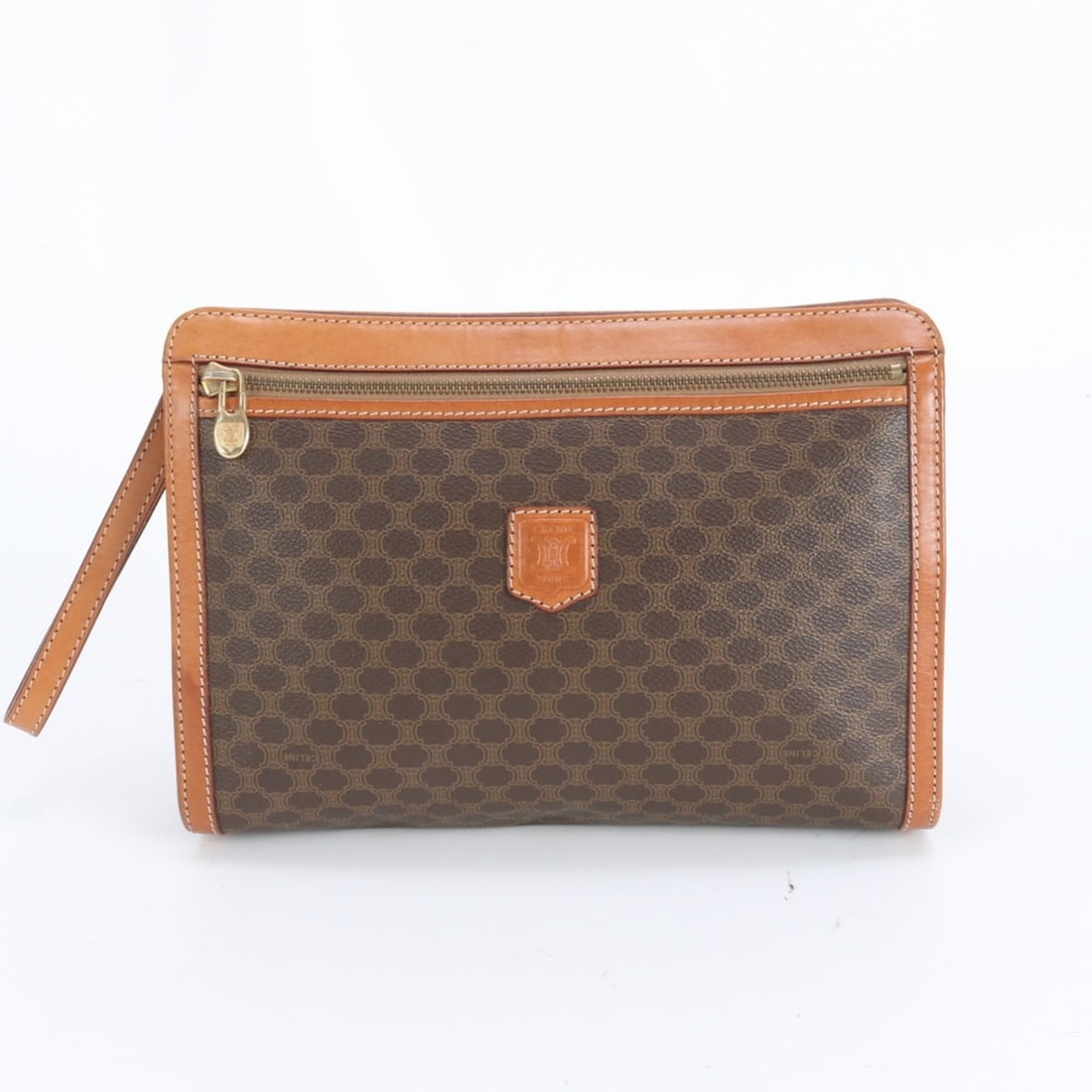 Celine Macadam Leather Clutch Bag/Pouch Brown Men's (1 of 10)
