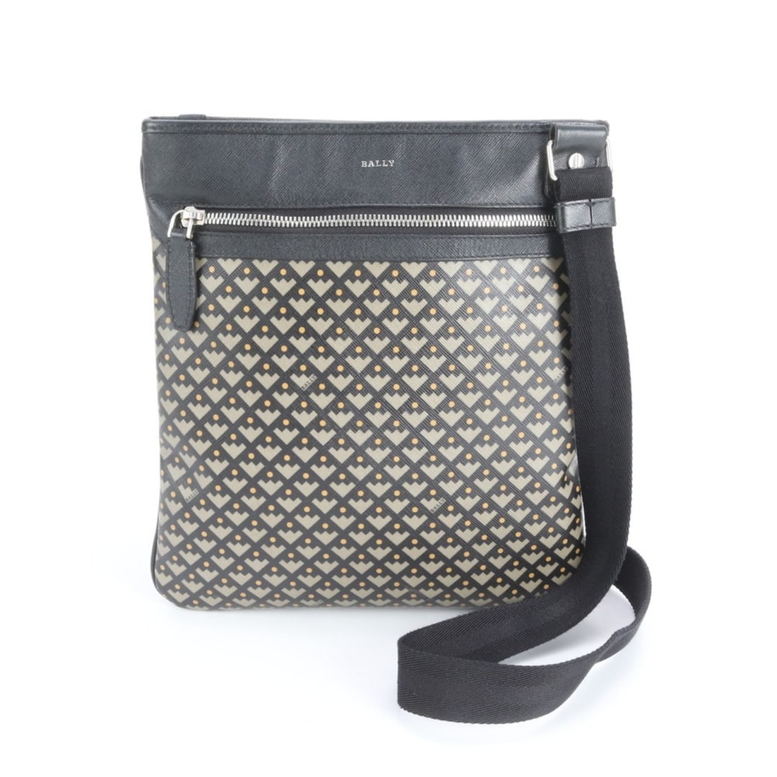 Bally Leather Shoulder Bag/Messenger Bag in Black for Men: --- Catalog ---Category: SizeSize (HxWxD): 27cm x 24cm x 1cm / 10.62'' x 9.44'' x 0.39''Strap Length: 125cm / 49.21''Category: DesignType: Messenger bag, Shoulder bagColor: BlackGender: MenMaterial: L