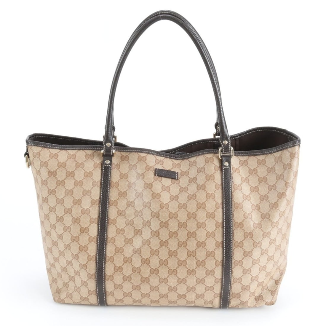 Gucci GG Crystal 265696 Leather Tote Bag Shoulder Handbag Brown Women's: --- Catalog ---Category: SizeSize (HxWxD): 28cm x 40cm x 18cm / 11.02'' x 15.74'' x 7.08''Handle Length: 55cm / 21.65''Category: DesignType: Handbag, Tote bagColor: BrownGender: WomenMaterial: Leather