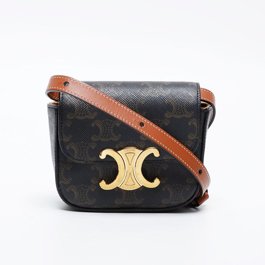 Celine Macadam Mini Claude Triomphe Shoulder Bag, Brown, WS21046: --- Catalog ---Category: SizeSize (HxWxD): 10cm x 11cm x 4cm / 3.93'' x 4.33'' x 1.57''Category: DesignType: Shoulder bagColor: BrownGender: WomenCategory: GeneralBrand: CelineCountry of Origin: Italy