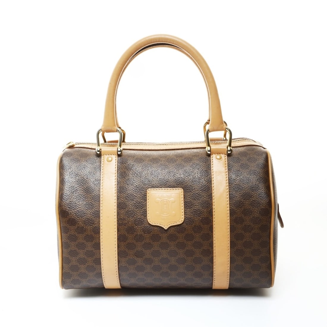 Celine Macadam Handbag, Brown, WS25713: --- Catalog ---Category: SizeSize (HxWxD): 17cm x 26cm x 14cm / 6.69'' x 10.23'' x 5.51''Category: DesignType: HandbagColor: BrownGender: WomenCategory: GeneralBrand: CelineCountry of Origin: Italy---