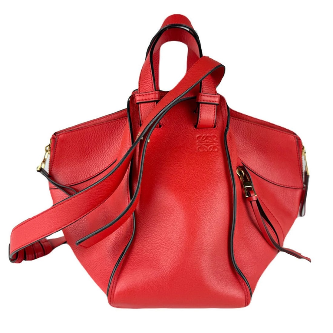 LOEWE Hammock Leather Handbag/Shoulder Bag, Red, Women's, Free Shipping, z8903: --- Catalog ---Category: SizeSize (HxWxD): 24cm x 14cm x 25cm / 9.44'' x 5.51'' x 9.84''Category: DesignType: Handbag, Shoulder bagColor: Red colorGender: WomenMaterial: Leather Category: GeneralBrand