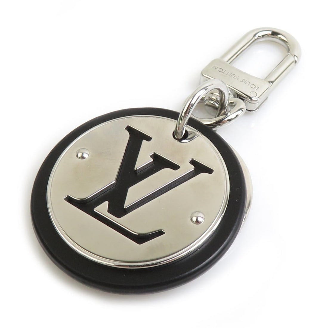 Louis Vuitton Porte-Clés LV Circle Metal Key Ring, Silver and Black, Men's, M00741, Free Shipping,: --- Catalog ---Category: SizeSize (HxWxD): 100.00mm x 47.00mm / 3.94'' x 1.85''Category: DesignType: Handbag charmColor: Black, SilverGender: Men,WomenMaterial: MetalCategory: GeneralMPN: M00741Brand: