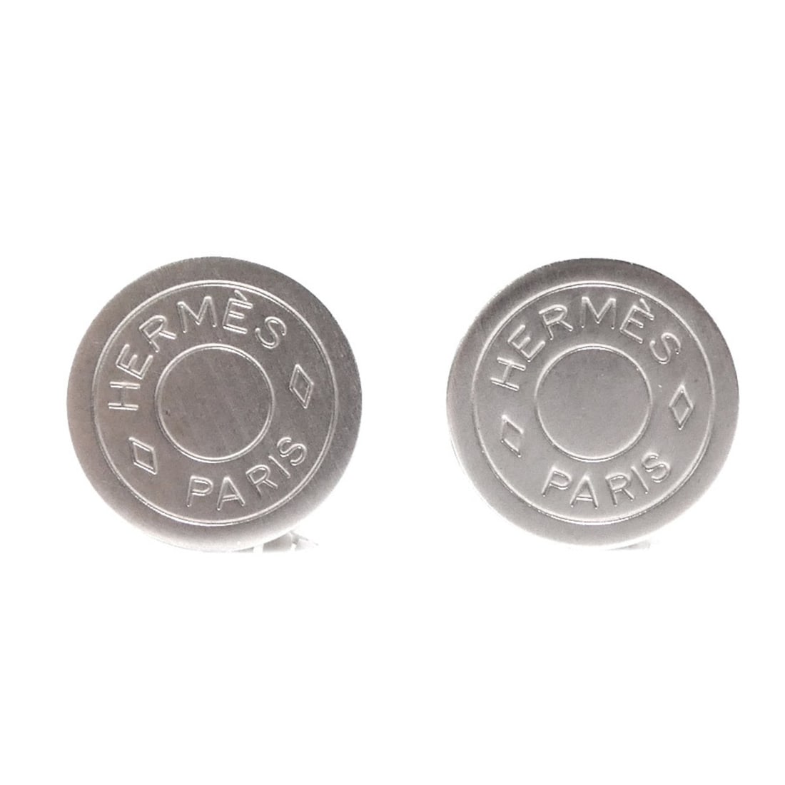Hermes Hermès Serie Metal Silver Earrings for Women, Free Shipping, h32006a: --- Catalog ---Category: DesignType: Clip earringsColor: SilverGender: WomenMaterial: MetalCategory: GeneralBrand: Hermes--- Item List ---Section: ConditionRanking: Rank AB Used - Traces of usage, scr