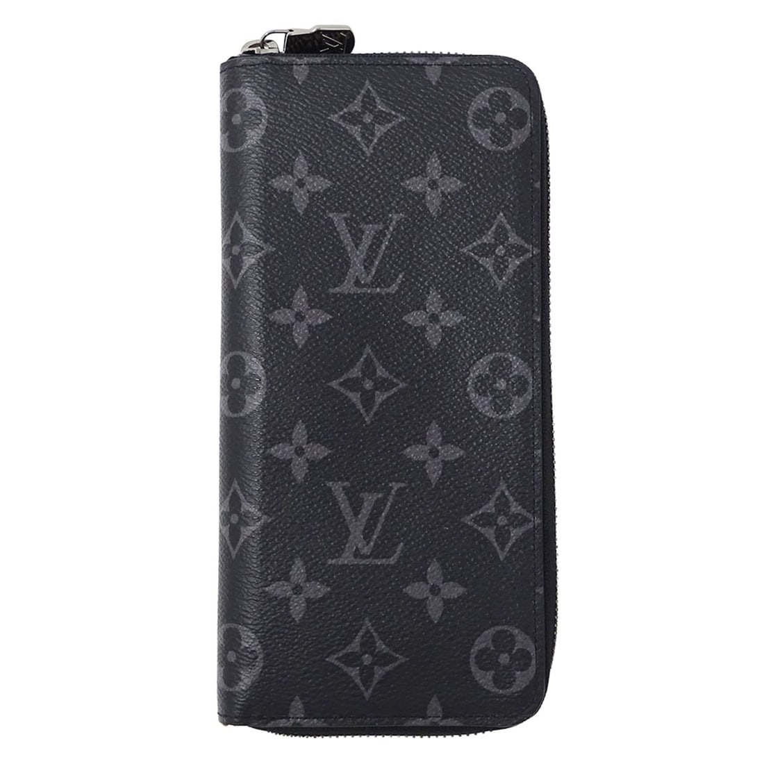 Louis Vuitton Monogram Eclipse Men's Zippy Wallet, Vertical, M62295, Black, Round Zipper: --- Catalog ---Category: SizeSize (HxWxD): 20cm x 10cm x 2cm / 7.87'' x 3.93'' x 0.78''Category: DesignType: Long wallet (bi-fold)Color: BlackGender: MenMaterial: Monogram Eclipse Category: GeneralMPN
