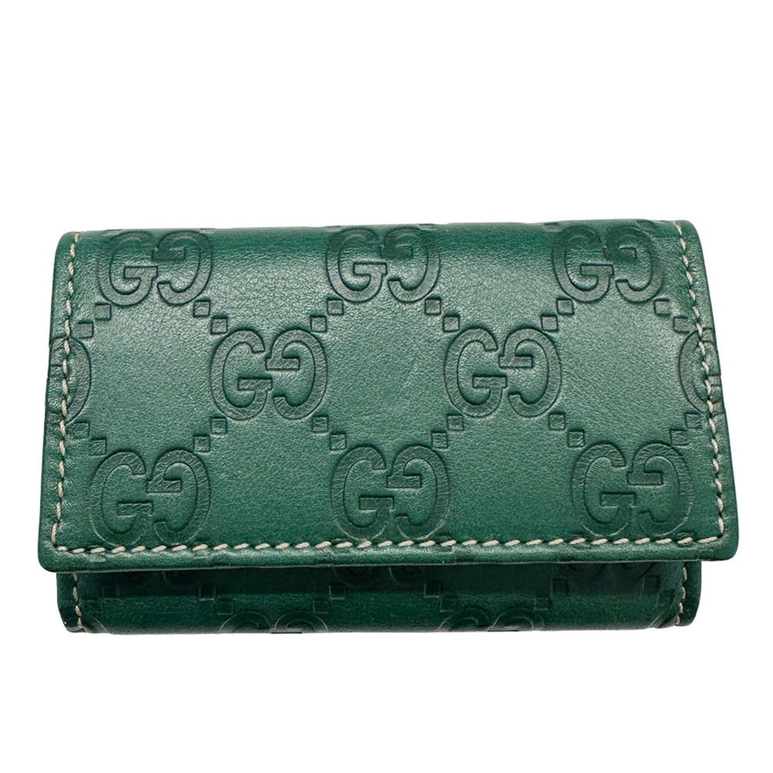 Gucci Men's Shima Leather Key Case, Green (150402), 6-Key Green, Outlet: --- Catalog ---Category: DesignType: KeycaseColor: GreenGender: MenMaterial: Leather Category: GeneralMPN: 150402Brand: GucciCountry of Origin: ItalyCategory: Physical PropertiesSize (HxWxD): 6cm x 9.