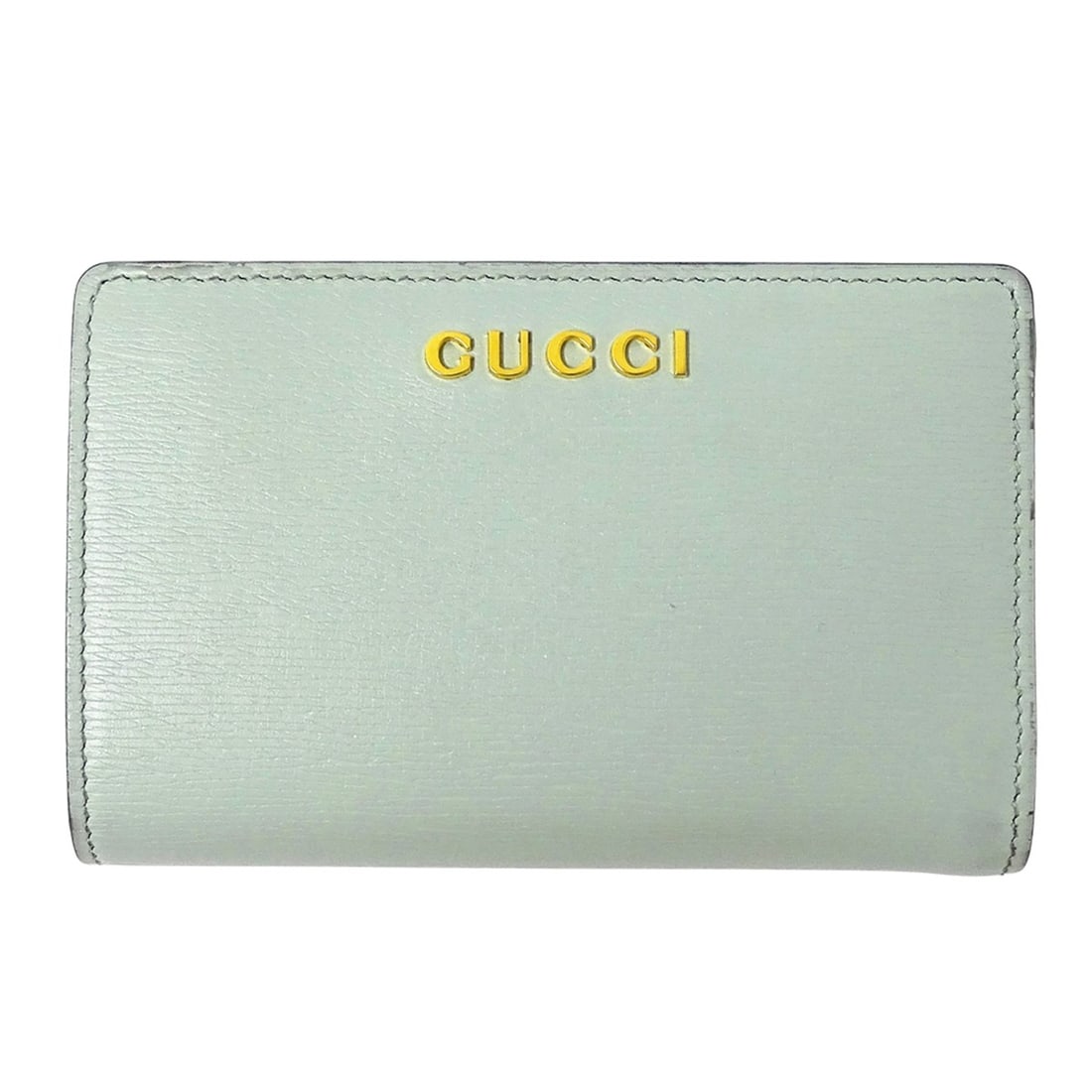 Gucci Women's Bifold Leather Wallet, Mint Green, 772640, Logo, Stylish and Simple: --- Catalog ---Category: SizeSize (HxWxD): 9cm x 14cm x 3cm / 3.54'' x 5.51'' x 1.18''Category: DesignType: Wallet (bi-fold)Color: GreenGender: WomenMaterial: Leather Category: GeneralMPN: 772640Brand