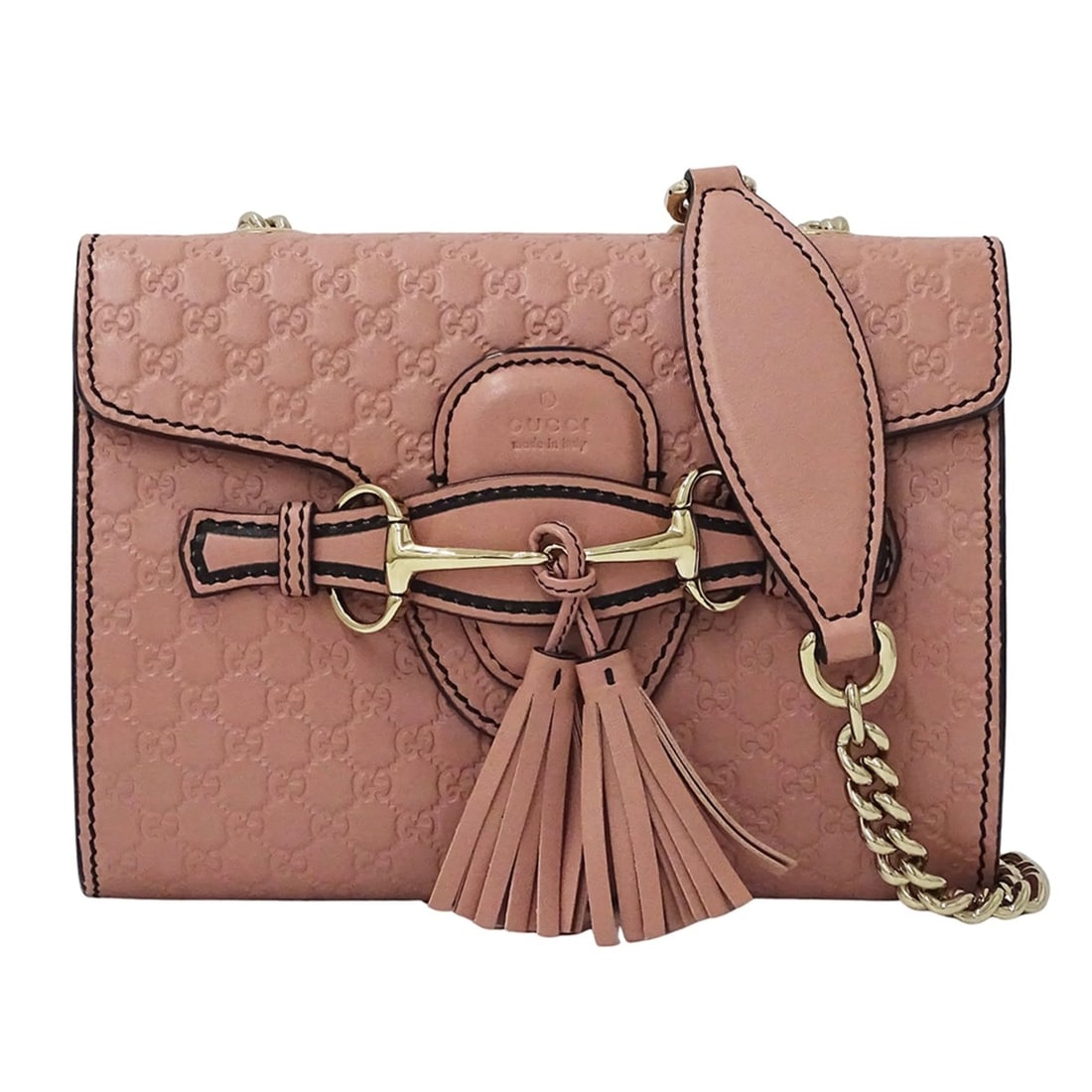 Gucci Women's Micro Guccissima Horsebit Leather Shoulder Bag in Pink (449686) with Chain Strap.: --- Catalog ---Category: SizeSize (HxWxD): 13cm x 18cm x 5cm / 5.11'' x 7.08'' x 1.96''Category: DesignType: Handbag, Shoulder bagColor: PinkGender: WomenMaterial: Leather Category: GeneralMPN: 449686