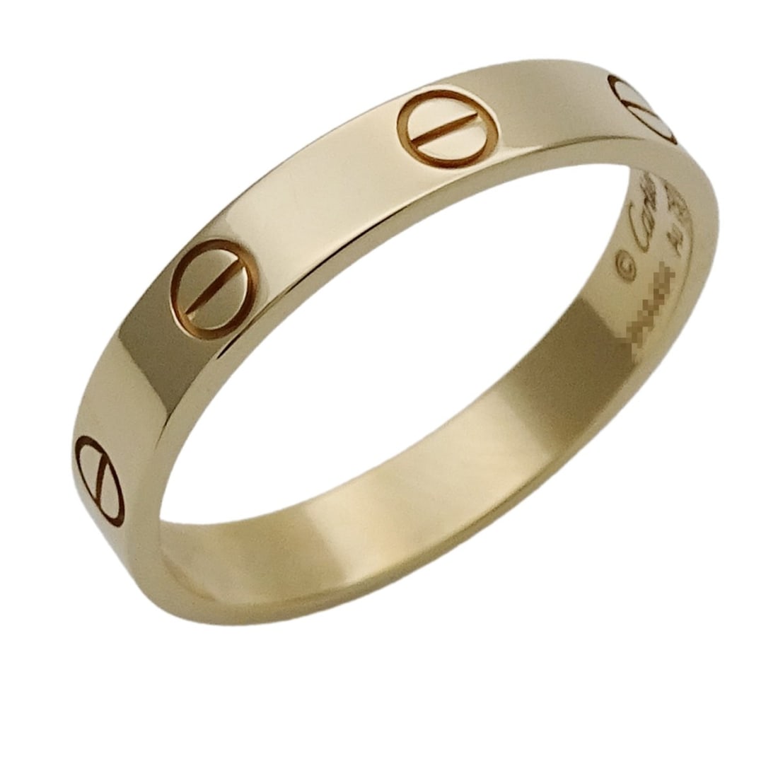 Cartier Mini Love Ring for Men and Women, 750YG Yellow Gold, #59, Approx. 1 Count, Polished: --- Catalog ---Category: SizeJP Size: 18.5US Size: 9Category: DesignType: Band ringColor: Yellow goldGender: Men,WomenMaterial: Yellow gold (18K)Category: GeneralBrand: Cartier--- Item List ---Section