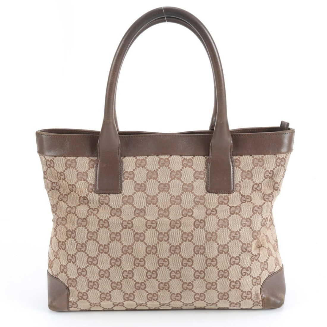 Gucci GG Canvas 002 1119 Leather Tote Bag Shoulder Handbag Brown Women's: --- Catalog ---Category: SizeSize (HxWxD): 22cm x 30cm x 10cm / 8.66'' x 11.81'' x 3.93''Category: DesignType: Handbag, Tote bagColor: BrownGender: WomenMaterial: Leather , Canvas Category: GeneralMPN