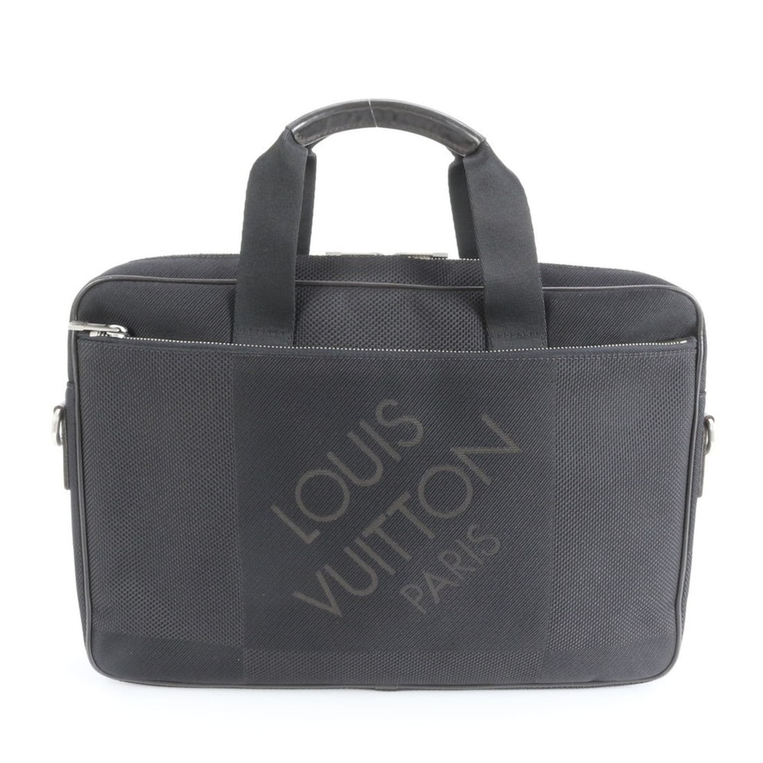 Louis Vuitton Damier Geant Yac Leather Briefcase Tote Bag Black Men's: --- Catalog ---Category: SizeSize (HxWxD): 26cm x 38cm x 5cm / 10.23'' x 14.96'' x 1.96''Category: DesignType: Briefcase, Tote bagColor: BlackGender: MenMaterial: Leather , Canvas Category: GeneralBra