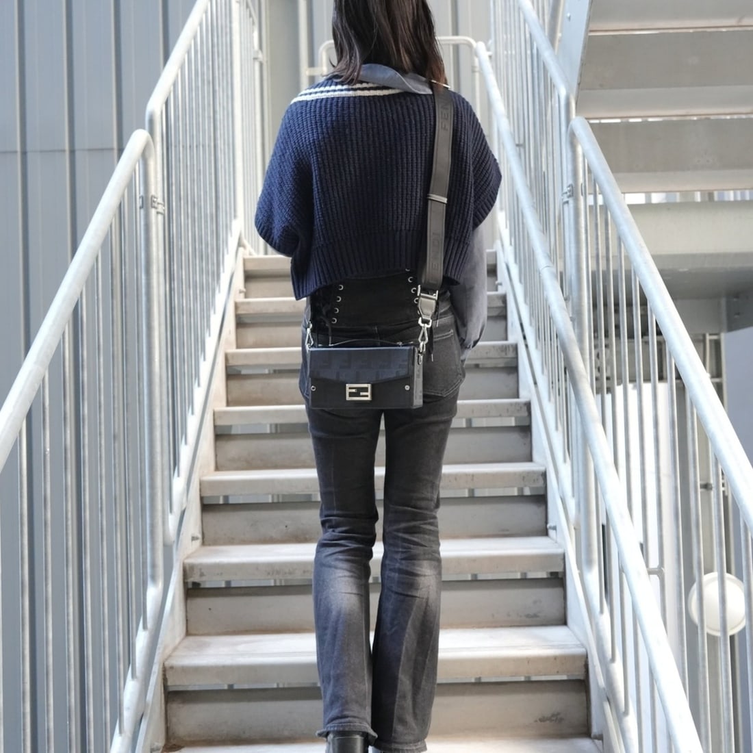 CHANEL Coco Mark Earrings, Silver, WS3588 - 13