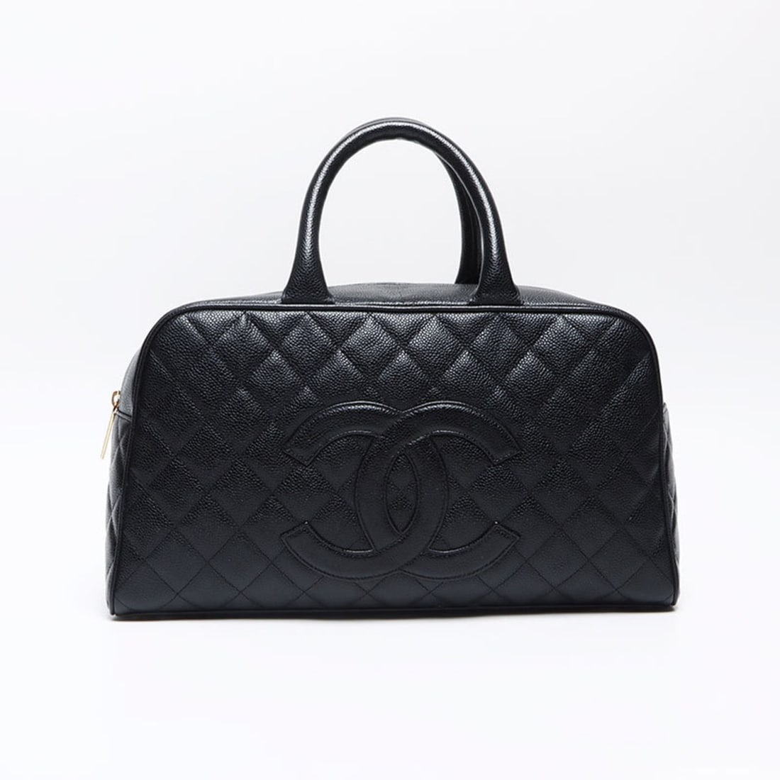 CHANEL Caviar Skin Coco Mark Boston Bag Black WS13509 (1 of 20)