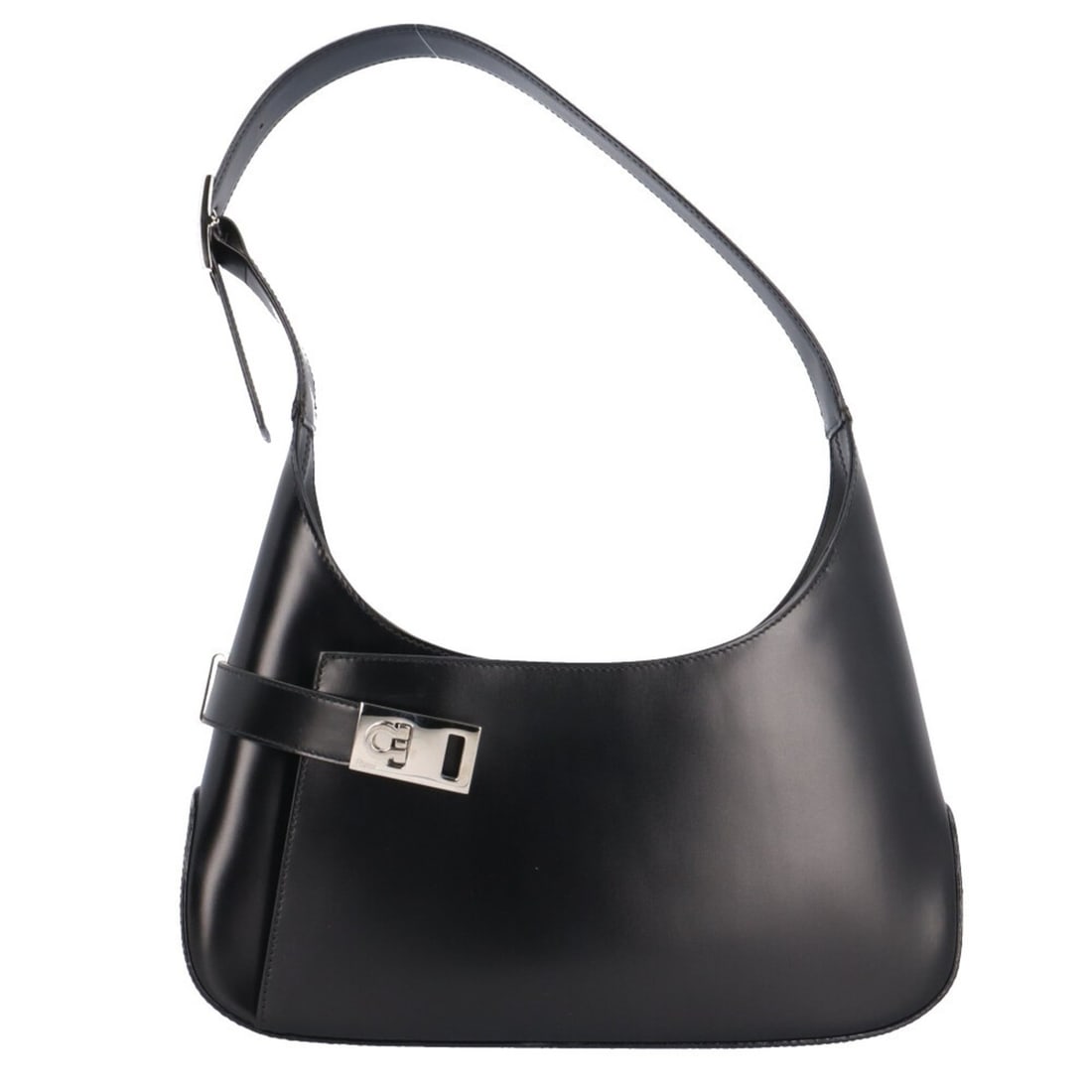 Pre-owned Salvatore Ferragamo Gancini Shoulder Bag, Leather AQ-21 0170, Black, Women's: --- Catalog ---Category: SizeWeight: 500g / 1.1lb.Size (HxWxD): 24cm x 29.5cm x 6cm / 9.44'' x 11.61'' x 2.36''Strap Length: 2cm - 50cm / 0.78'' - 19.68''Category: DesignType: Shoulder bagColor: Black