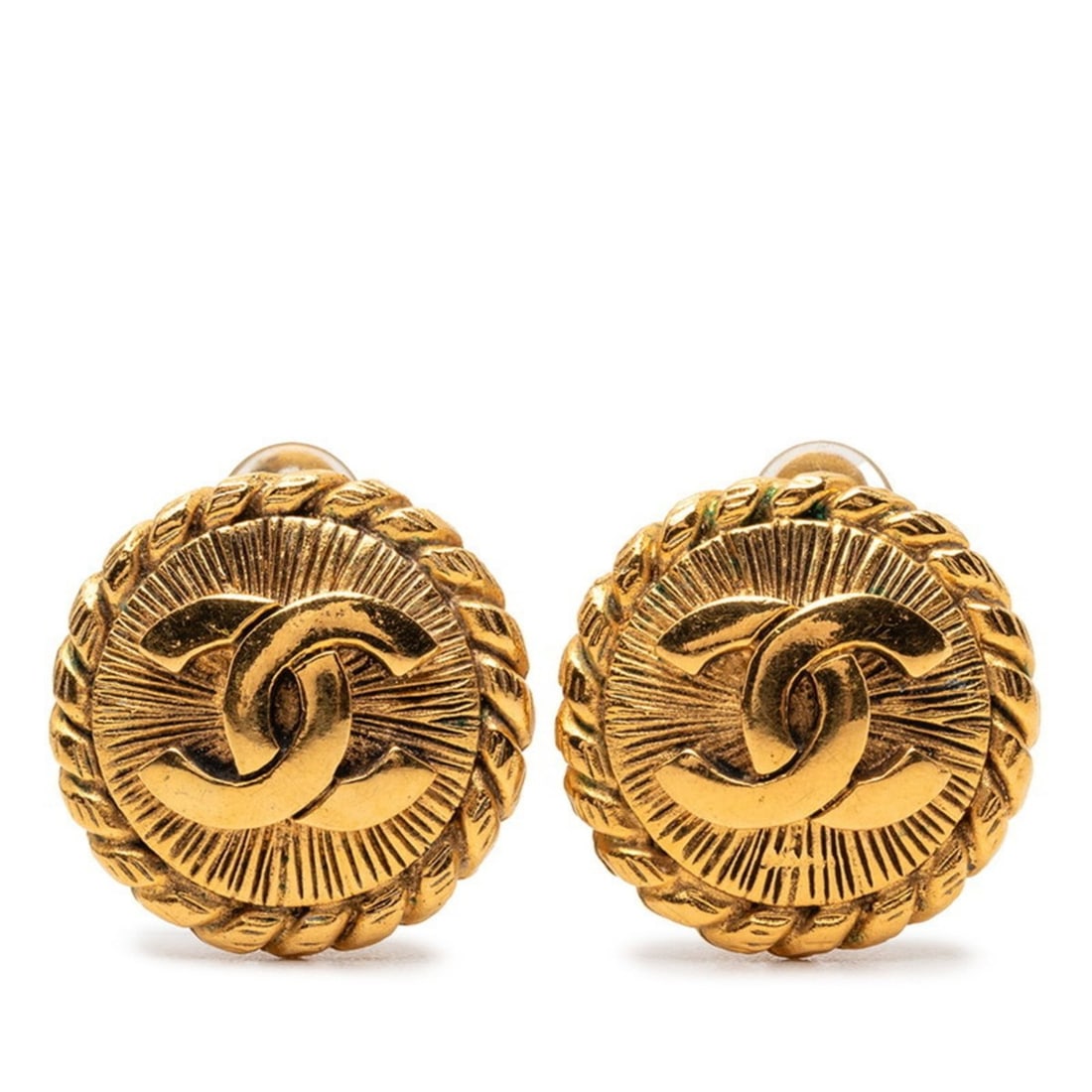 Vintage Chanel Coco Mark Earrings, Gold Plated, Women's, CHANEL: --- Catalog ---Category: SizeSize (HxWxD): 22.60mm x 22.60mm / 0.89'' x 0.89''Category: DesignType: Clip earringsColor: GoldGender: WomenCategory: GeneralBrand: Chanel--- Item List ---Section: Conditi