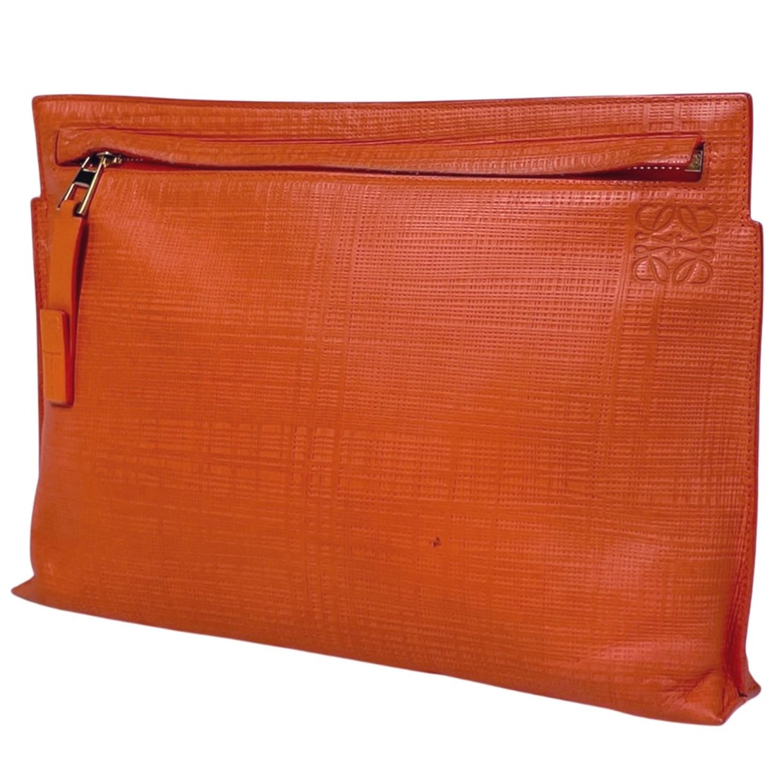 LOEWE Repeat Anagram Clutch Bag Logo Second Pouch Leather Orange Women's: --- Catalog ---Category: SizeSize (HxWxD): 20cm x 29cm x 4cm / 7.87'' x 11.41'' x 1.57''Category: DesignType: Clutch bag, PouchColor: OrangeGender: WomenMaterial: Leather Category: GeneralBrand: Loewe