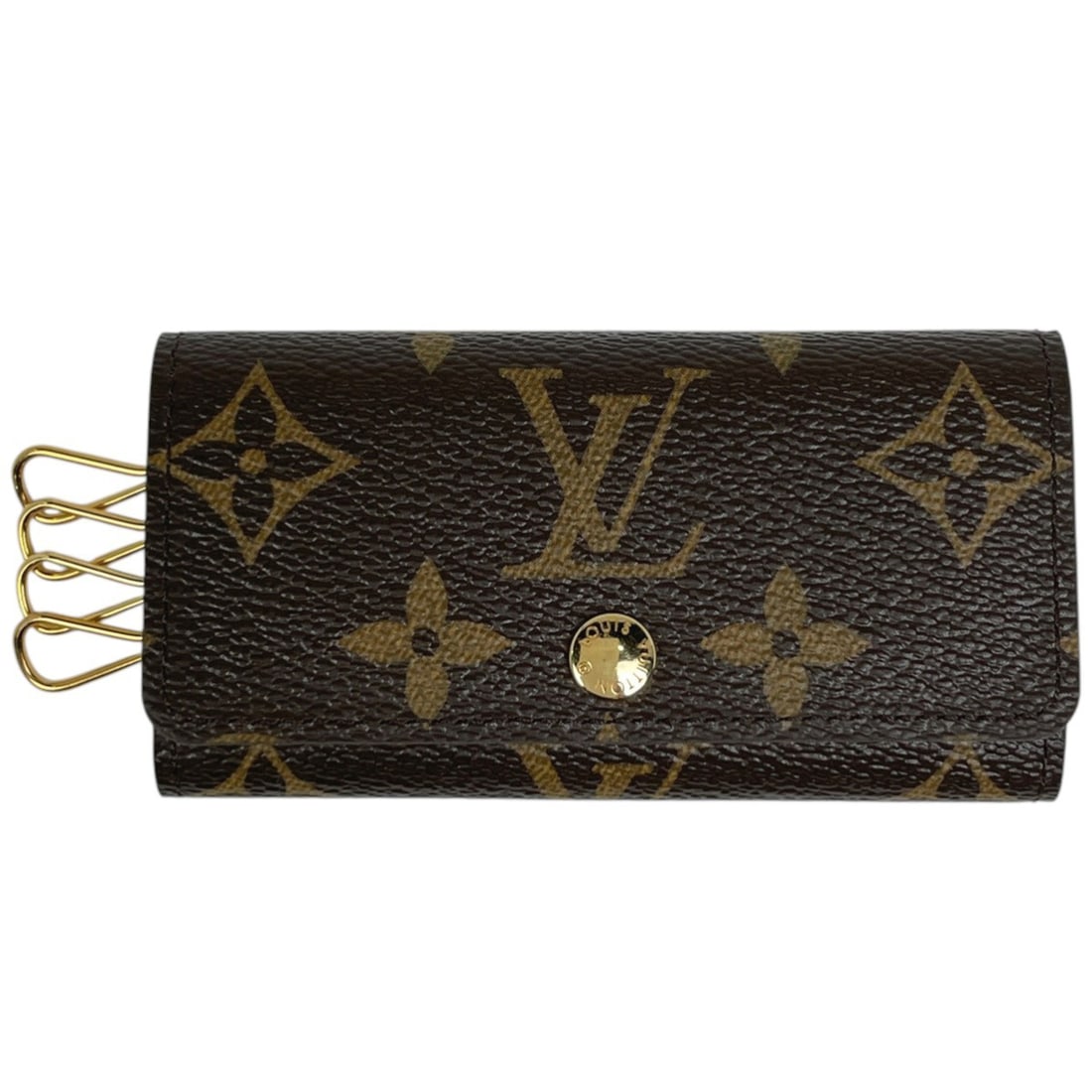 Louis Vuitton Multicle 4 Keychain, Key Hook, Monogram Brown Case, M62631, Women's (1 of 10)