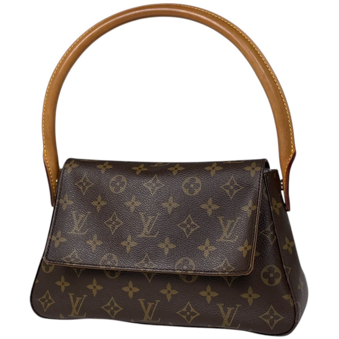 Louis Vuitton Mini Looping Shoulder Bag, Monogram Brown, M51147, Women's: --- Catalog ---Category: SizeSize (HxWxD): 17cm x 28cm x 9cm / 6.69'' x 11.02'' x 3.54''Category: DesignType: Handbag, Shoulder bagColor: BrownGender: WomenMaterial: Monogram Category: GeneralBrand: L