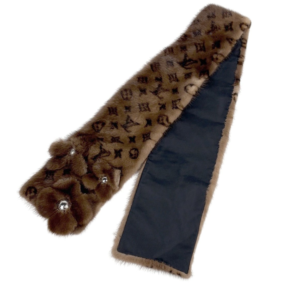 Louis Vuitton Echarpe Monogram Flower Scarf in Brown Mink for Women: --- Catalog ---Category: SizeSize (LxW): 1.17m x 14cm / 46.06'' x 5.51''Category: DesignType: StoleColor: BrownGender: WomenMaterial: Monogram Category: GeneralLine: MonogramBrand: Louis Vuitton--- It