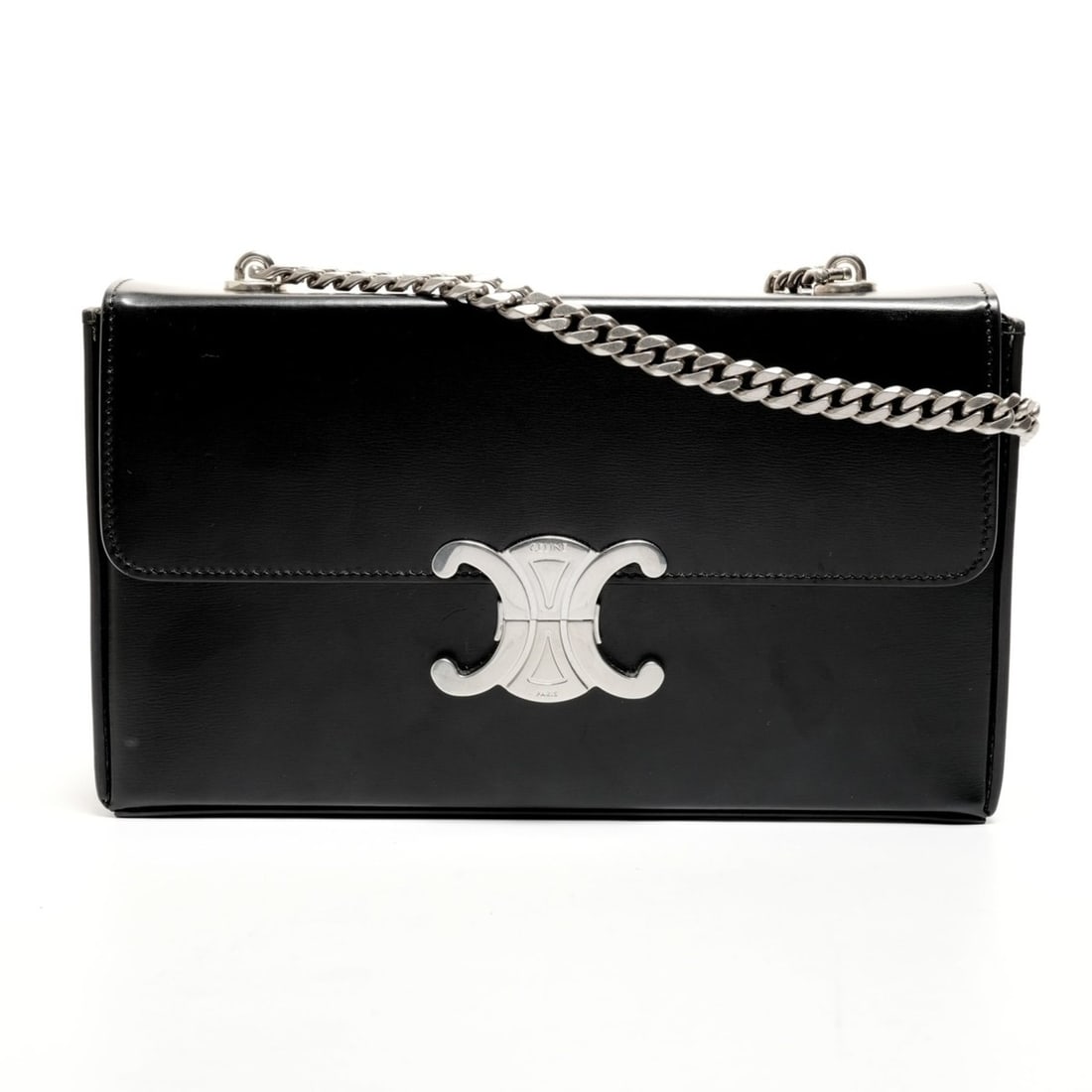 Celine Triomphe Leather Camera Bag, Semi-Shoulder Black, WS25537: --- Catalog ---Category: SizeSize (HxWxD): 13cm x 23cm x 4cm / 5.11'' x 9.05'' x 1.57''Category: DesignType: Shoulder bagColor: BlackGender: WomenCategory: GeneralBrand: CelineCountry of Origin: Italy