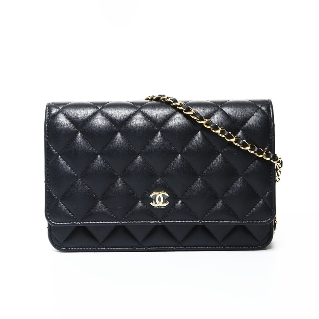 CHANEL Lambskin Matelasse Chain Wallet with IC Plate Shoulder Bag, Black, WS25979: --- Catalog ---Category: SizeSize (HxWxD): 12.5cm x 19cm x 3.5cm / 4.92'' x 7.48'' x 1.37''Category: DesignType: Shoulder bagColor: BlackGender: WomenCategory: GeneralBrand: ChanelCountry of Origin: F