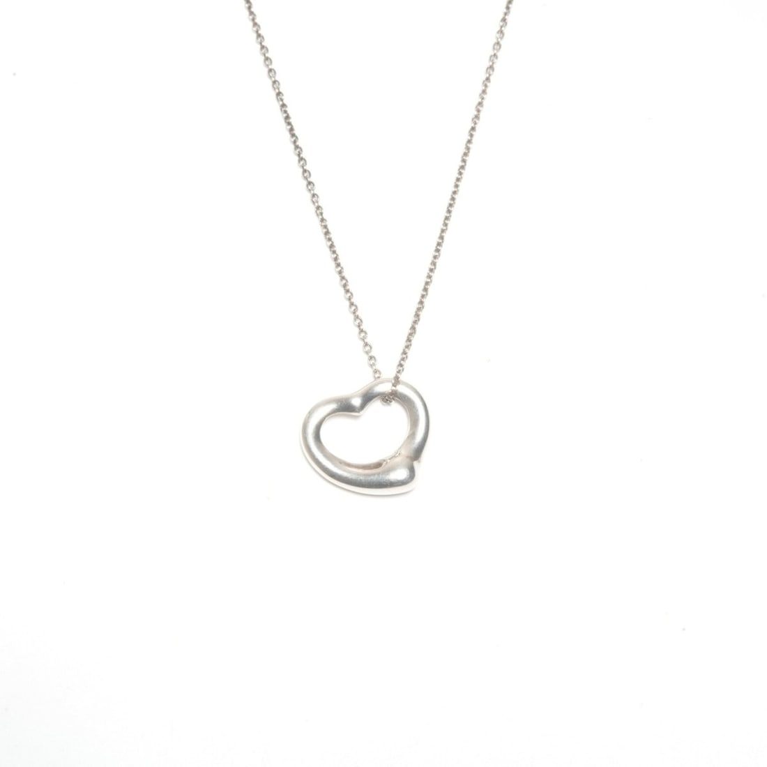 Tiffany & Co. Open Heart 925 Sterling Silver Necklace WS24571: --- Catalog ---Category: SizePendant Size: 12mm x 14mm / 0.47'' x 0.55''Neck Circumference: 48 cm / 18.89''Category: DesignColor: SilverGender: WomenNecklace Type: NecklaceCategory: GeneralBrand: Tiff