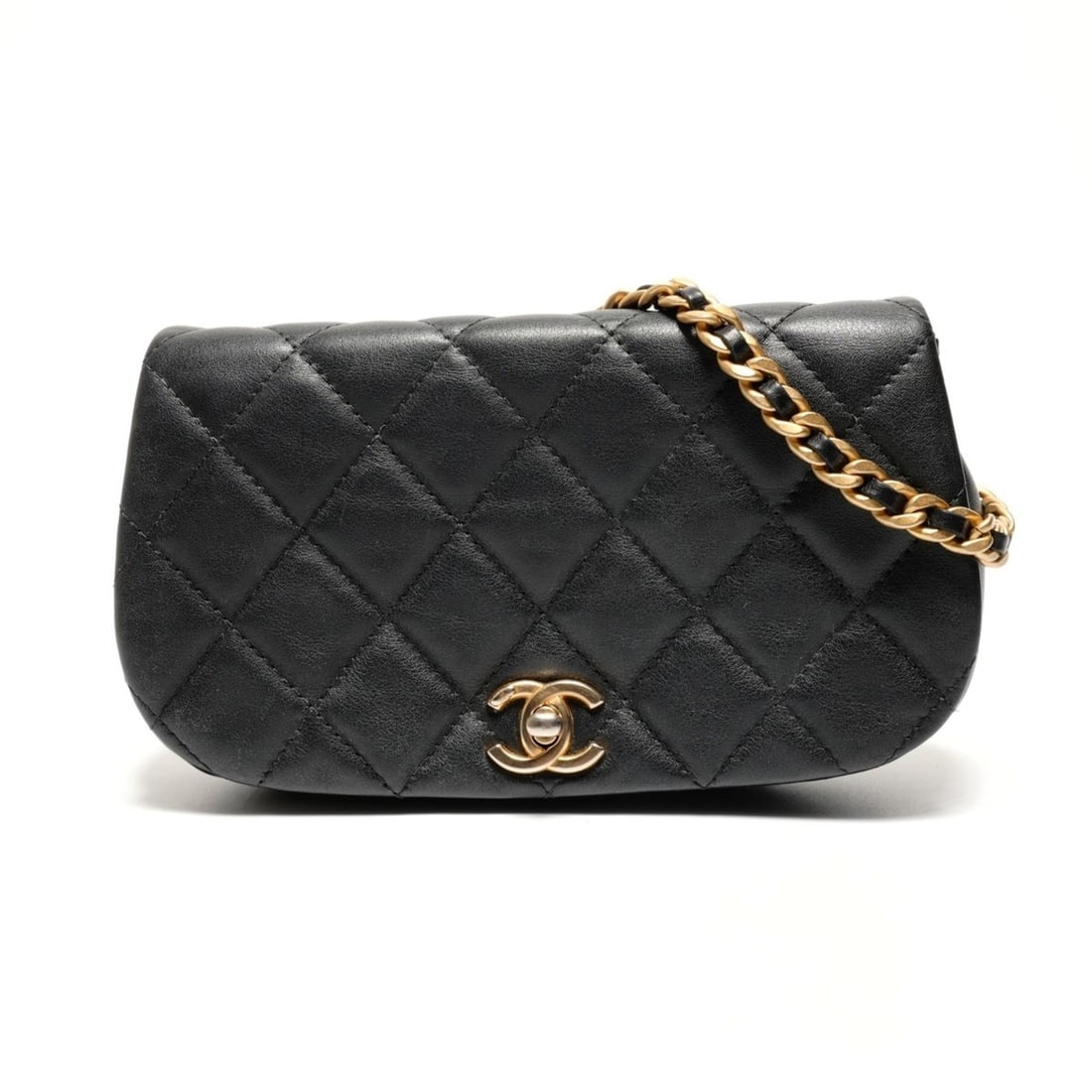 CHANEL Matelasse Lambskin Chain Shoulder Bag, Black, WS27111 (1 of 16)