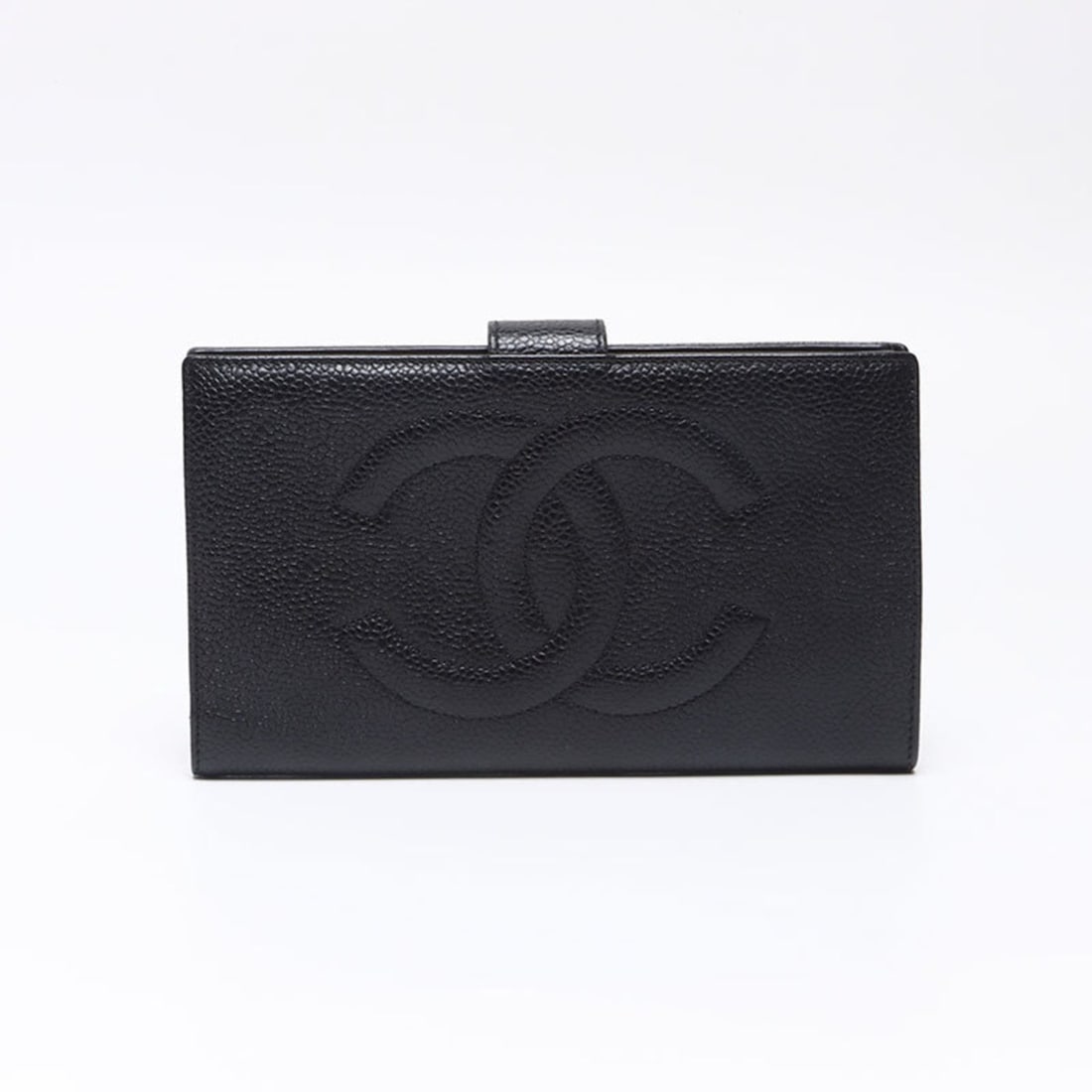 CHANEL Coco Mark Caviar Leather Long Wallet, Black, WS13683, 3rd Series, 1994-1996 (1 of 15)