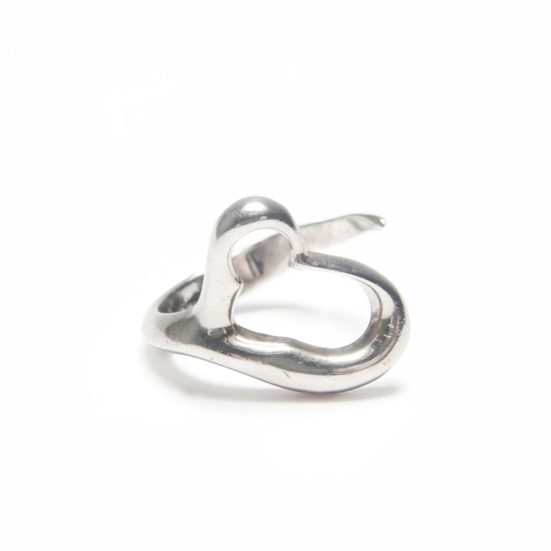 Tiffany & Co. 925 Open Heart Ring in Silver, WS23971 (1 of 10)