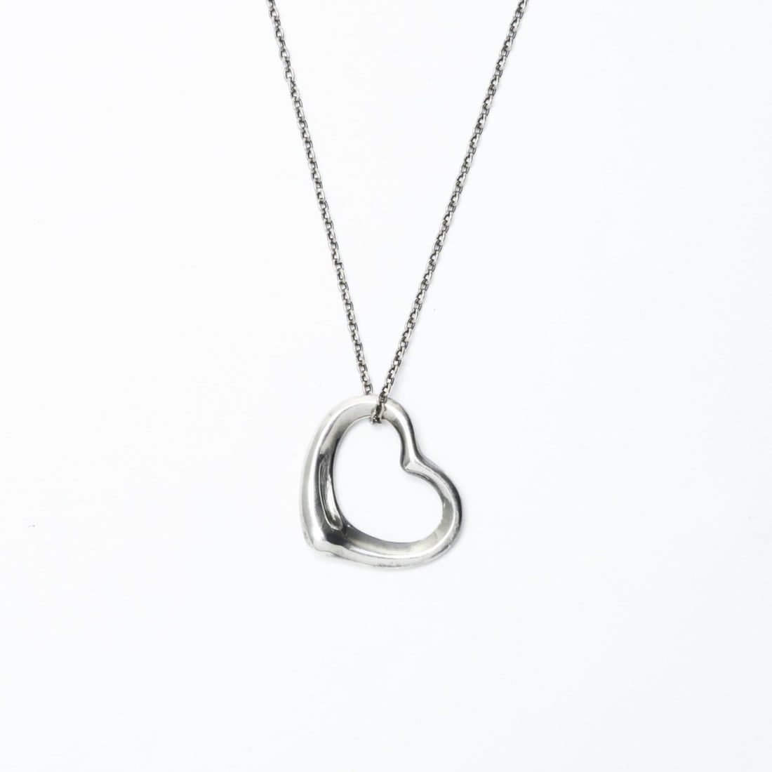 Tiffany & Co. Open Heart 925 Silver Necklace WS24162: --- Catalog ---Category: SizePendant Size: 17mm x 20mm / 0.66'' x 0.78''Neck Circumference: 47 cm / 18.5''Category: DesignColor: SilverGender: WomenNecklace Type: NecklaceCategory: GeneralBrand: