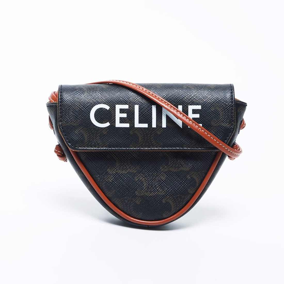 Celine Triangle Bag Logo Mini Shoulder Brown WS11285: --- Catalog ---Category: SizeSize (HxWxD): 10.5cm x 13.5cm x 3cm / 4.13'' x 5.31'' x 1.18''Category: DesignType: Shoulder bagColor: BrownGender: WomenCategory: GeneralBrand: CelineCountry of Origin: I