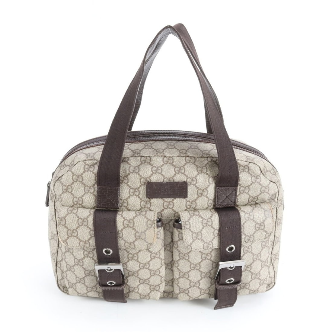 Gucci GG Supreme 140959 Leather Tote Bag Shoulder Handbag Brown Women's: --- Catalog ---Category: SizeSize (HxWxD): 22cm x 33cm x 11cm / 8.66'' x 12.99'' x 4.33''Category: DesignType: Handbag, Tote bagColor: BrownGender: WomenMaterial: Leather , Coated canvas Category: Gen