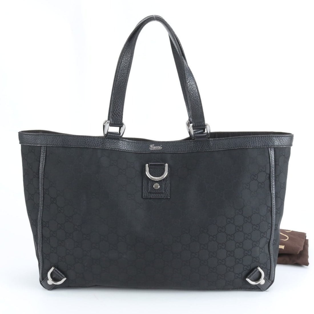 Gucci GG Nylon Abby 293580 Leather Tote Bag Shoulder Black Women's: --- Catalog ---Category: SizeSize (HxWxD): 26cm x 39cm x 11cm / 10.23'' x 15.35'' x 4.33''Category: DesignType: Tote bagColor: BlackGender: WomenMaterial: Nylon , Leather Category: GeneralMPN: 293580B