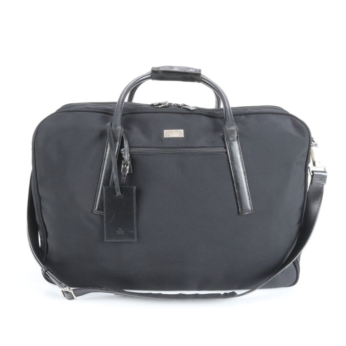 Gucci 012 0393 12 Leather and Nylon Boston Bag Tote Shoulder Men's: --- Catalog ---Category: SizeSize (HxWxD): 33cm x 52cm x 22cm / 12.99'' x 20.47'' x 8.66''Strap Length: 115cm / 45.27''Handle Length: 53cm / 20.86''Category: DesignType: Boston bag, Tote bagColor: Bla