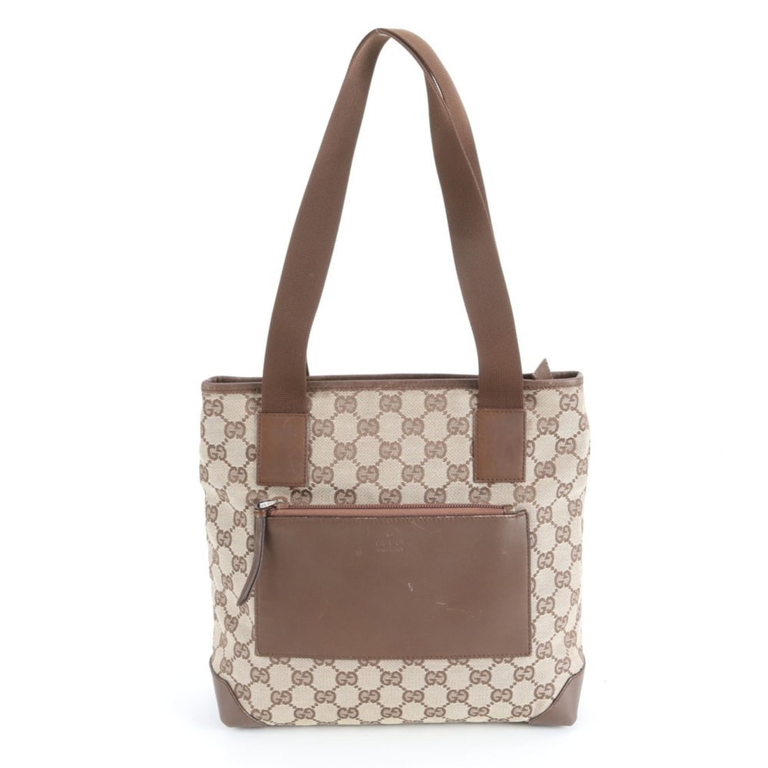 Gucci GG Canvas 28893 Leather Tote Bag Shoulder Handbag Brown Women's: --- Catalog ---Category: SizeSize (HxWxD): 25cm x 25cm x 10cm / 9.84'' x 9.84'' x 3.93''Handle Length: 53cm / 20.86''Category: DesignType: Handbag, Tote bagColor: BrownGender: WomenMaterial: GG canvas