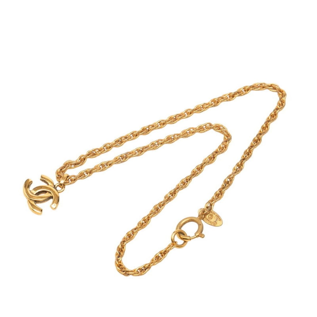 Chanel Coco Mark Necklace, Gold Plated, Women's, CHANEL: --- Catalog ---Category: SizePendant Size: 13.5mm x 17.8mm / 0.53'' x 0.7''Neck Circumference: 40 cm / 15.74''Category: DesignColor: BlackGender: WomenNecklace Type: NecklaceCategory: GeneralBrand: Ch