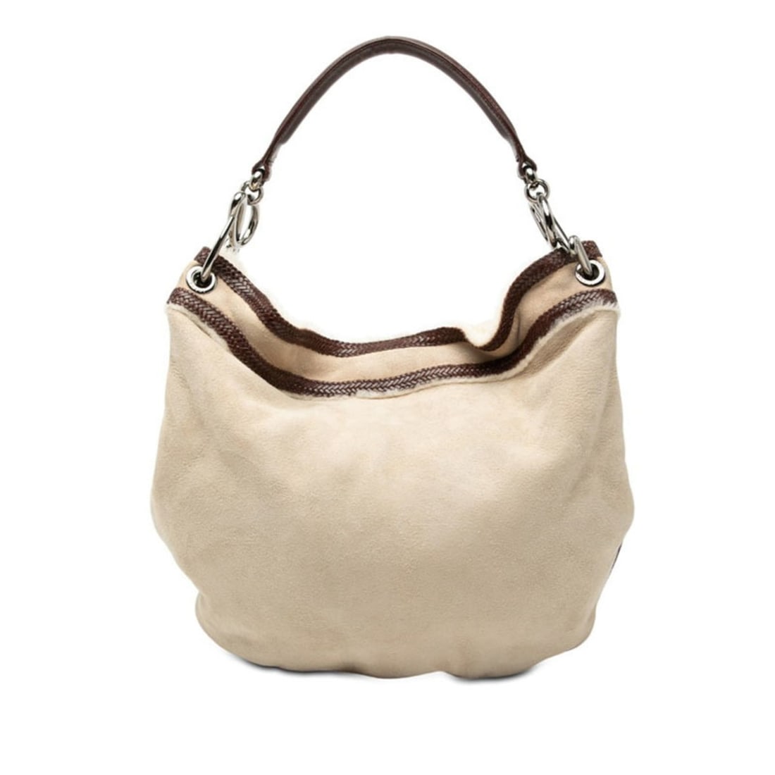 LOEWE One-Shoulder Shoulder Bag in Beige and Brown Mouton Leather Fur for Women: --- Catalog ---Category: SizeSize (HxWxD): 30cm x 32cm x 10cm / 11.81'' x 12.59'' x 3.93''Category: DesignType: Shoulder bagColor: Beige brownGender: WomenMaterial: Leather Category: GeneralBrand: Loe