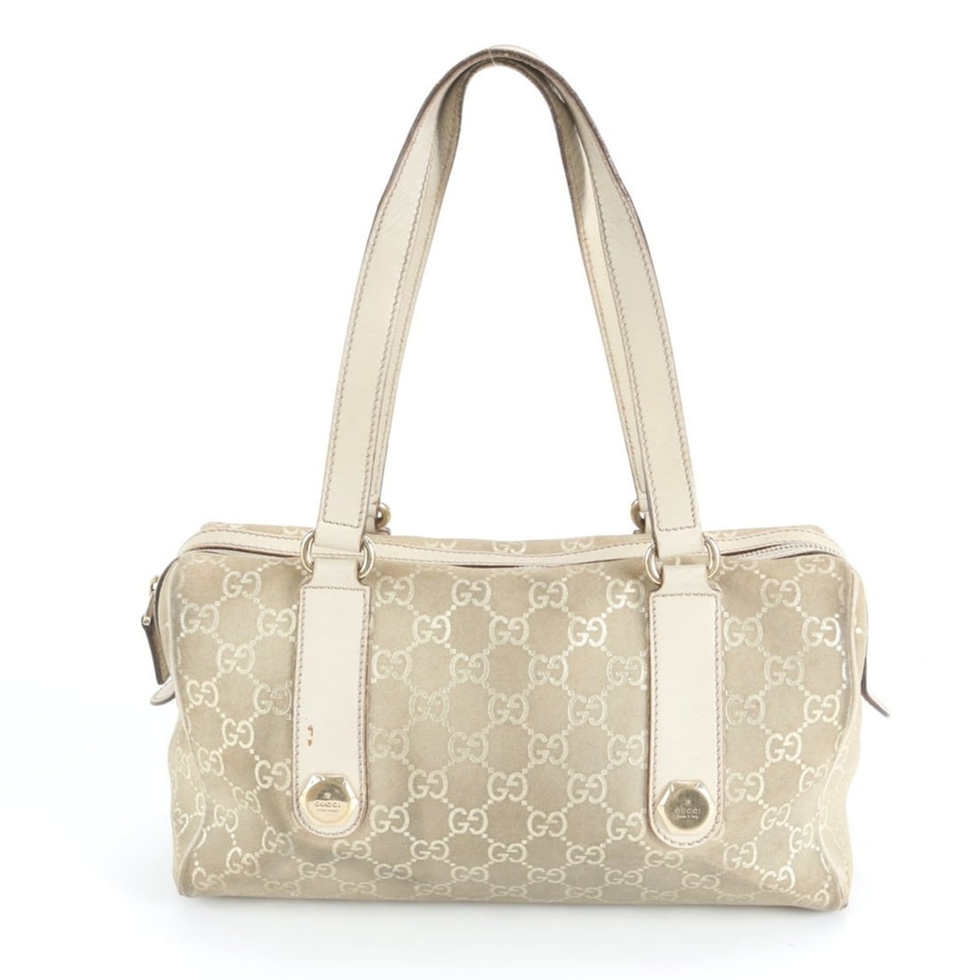 Gucci GG Suede 152457 Leather Tote Bag Shoulder Handbag Gold Women's: --- Catalog ---Category: SizeSize (HxWxD): 18cm x 30cm x 8cm / 7.08'' x 11.81'' x 3.14''Category: DesignType: Handbag, Tote bagGender: WomenMaterial: Leather Category: GeneralMPN: 152457Brand: GucciCo