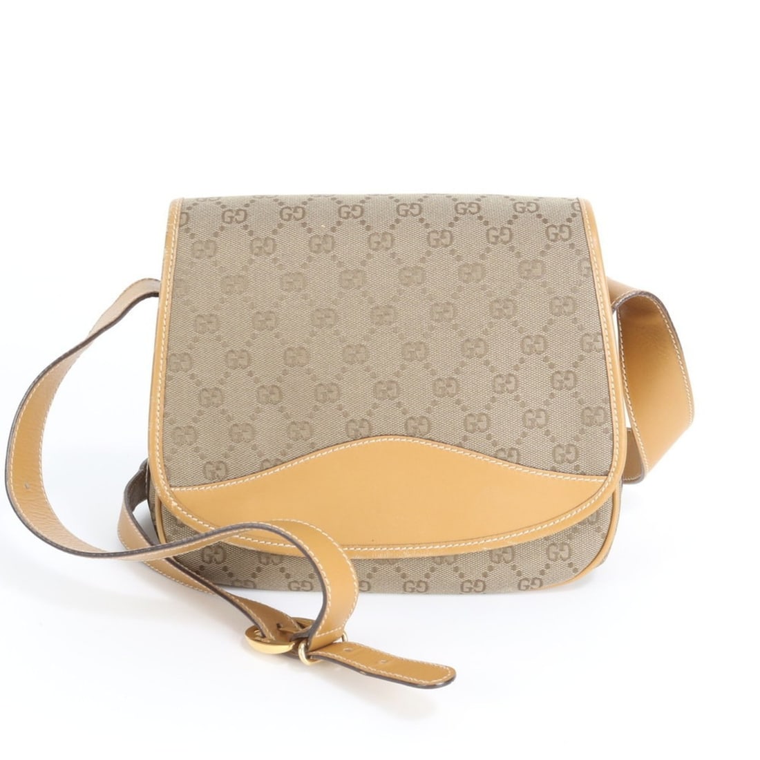 Gucci GG Canvas Leather Shoulder Bag Crossbody Brown Women's: --- Catalog ---Category: SizeSize (HxWxD): 20cm x 25cm x 12cm / 7.87'' x 9.84'' x 4.72''Category: DesignType: Shoulder bagColor: BrownGender: WomenMaterial: Leather , Canvas Category: GeneralBrand: Gu