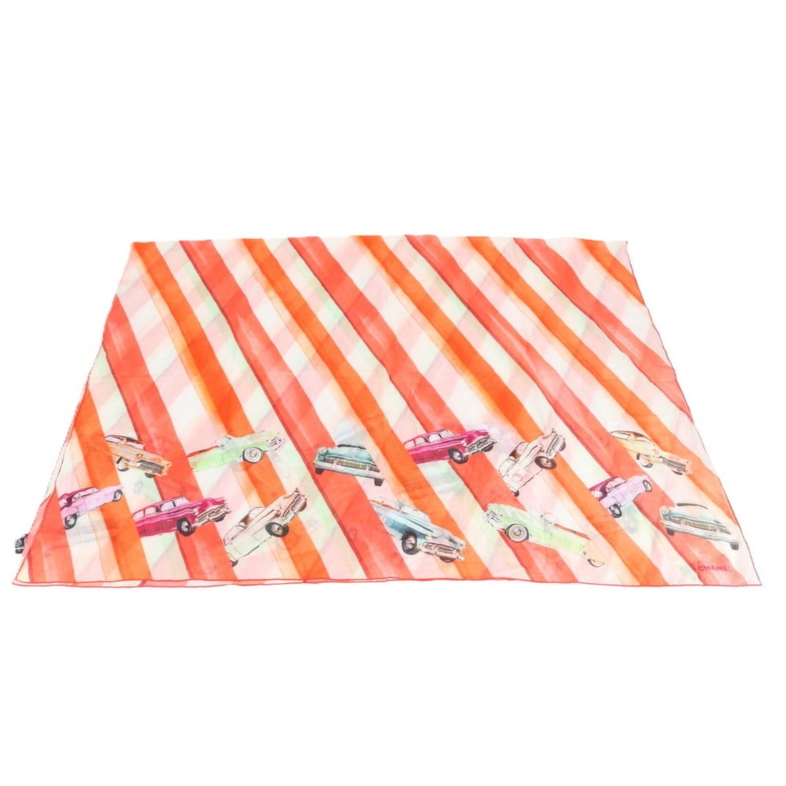 Chanel Border Classic Car Print Cotton Scarf/Muffler for Women: --- Catalog ---Category: SizeSize (LxW): 1.32m x 1.92m / 51.96'' x 75.59''Category: DesignType: ScarfColor: Multi-colorGender: WomenMaterial: Cotton Category: GeneralBrand: ChanelCountry of Origin: It