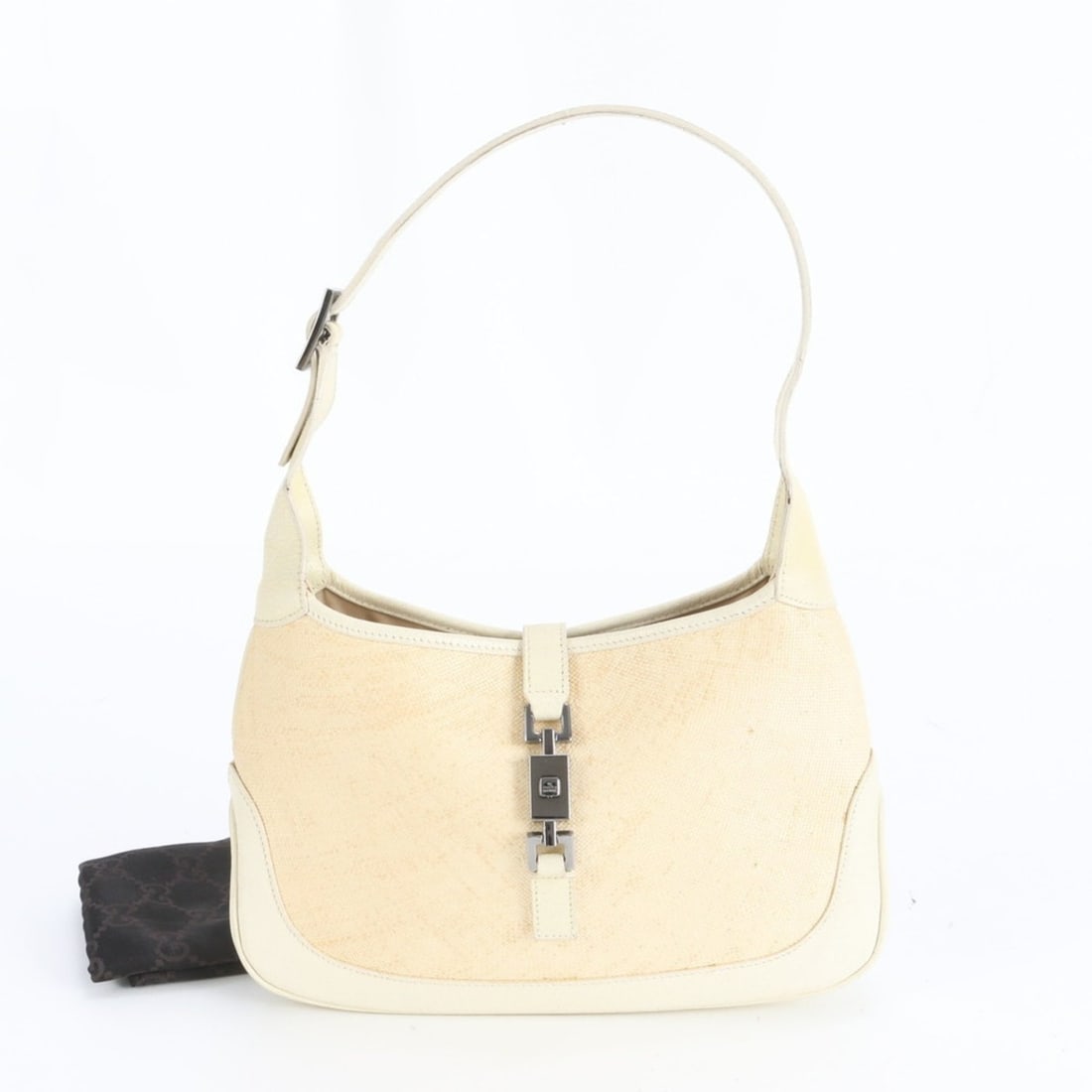 Gucci Jackie Straw 001 3735 Leather One-Shoulder Bag/Handbag for Women: --- Catalog ---Category: SizeSize (HxWxD): 20cm x 27cm x 4cm / 7.87'' x 10.62'' x 1.57''Category: DesignType: Handbag, Shoulder bagColor: YellowGender: WomenMaterial: Leather Category: GeneralMPN: 001