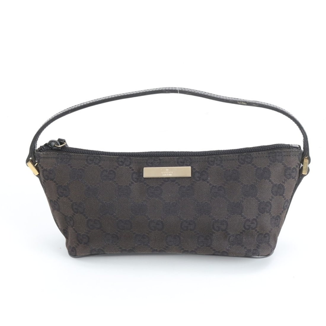 Gucci GG Canvas 039 1103 Leather Handbag Pouch Black Women's: --- Catalog ---Category: SizeSize (HxWxD): 10cm x 20cm x 99cm / 3.93'' x 7.87'' x 38.97''Category: DesignType: Handbag, PouchColor: BlackGender: WomenMaterial: Leather , Canvas Category: GeneralMPN: 0