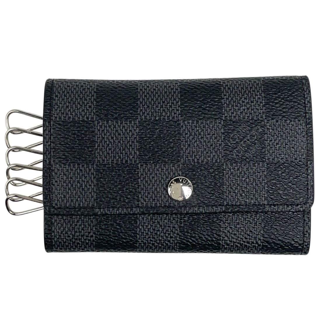 Louis Vuitton Multicle 6 Key Holder Case in Damier Graphite Black (N62662) for Women: --- Catalog ---Category: DesignType: KeycaseColor: BlackGender: WomenMaterial: Damier Graphite Category: GeneralBrand: Louis VuittonCategory: Physical PropertiesSize (HxWxD): 7.5cm x 10cm x 1.5cm / 2.