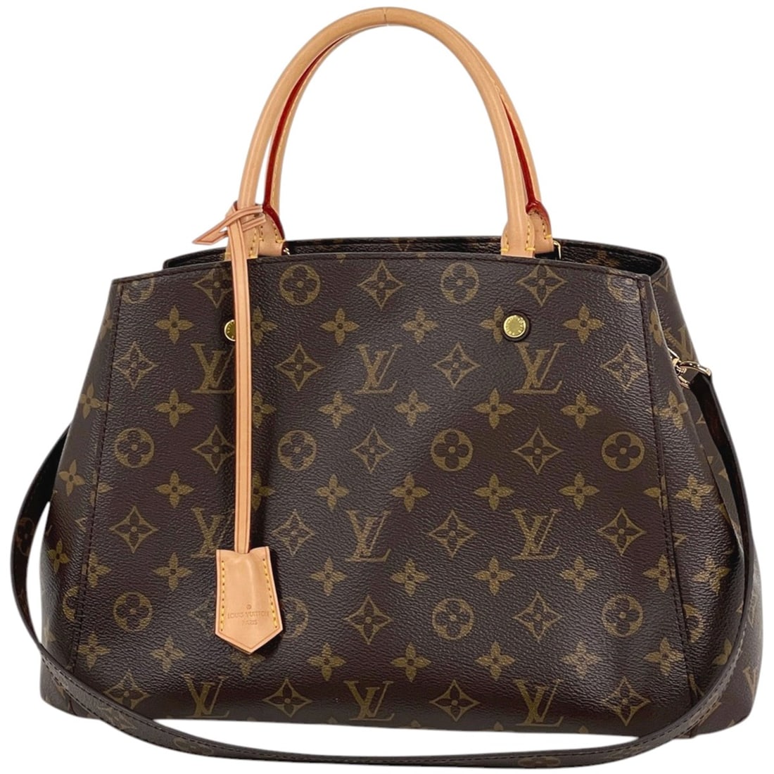 Louis Vuitton Montaigne MM Shoulder Bag/Handbag, Monogram Brown, M41056, Women's: --- Catalog ---Category: SizeSize (HxWxD): 23cm x 35cm x 10cm / 9.05'' x 13.77'' x 3.93''Category: DesignType: Handbag, Shoulder bagColor: BrownGender: WomenMaterial: Monogram Category: GeneralBrand: