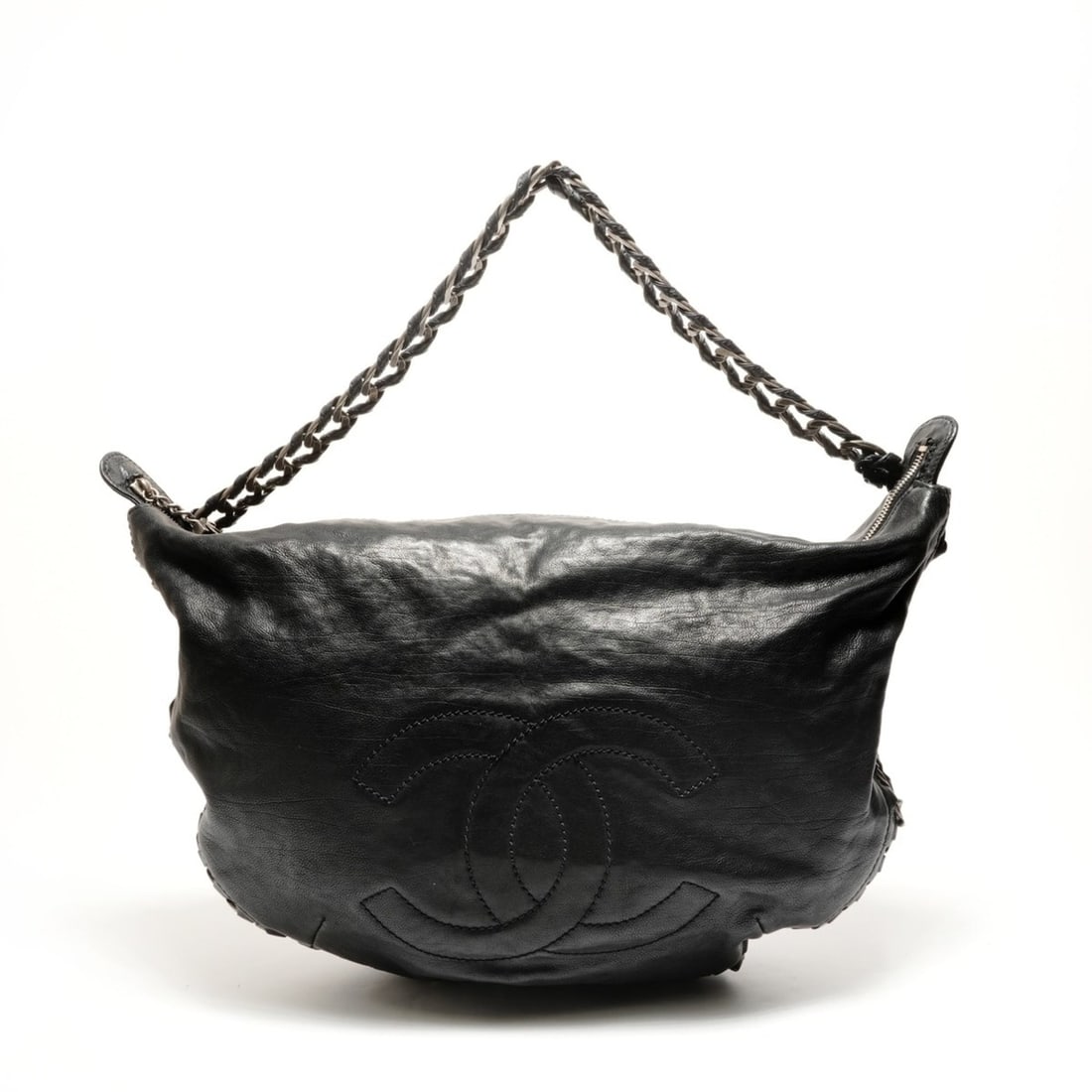 CHANEL Coco Mark Silver Hardware Luxury Shoulder Bag Black WS26340: --- Catalog ---Category: SizeSize (HxWxD): 13cm x 21.5cm x 6.5cm / 5.11'' x 8.46'' x 2.55''Strap Length: 110cm / 43.3''Category: DesignType: Shoulder bagColor: BlackGender: WomenHardware Color: Silver