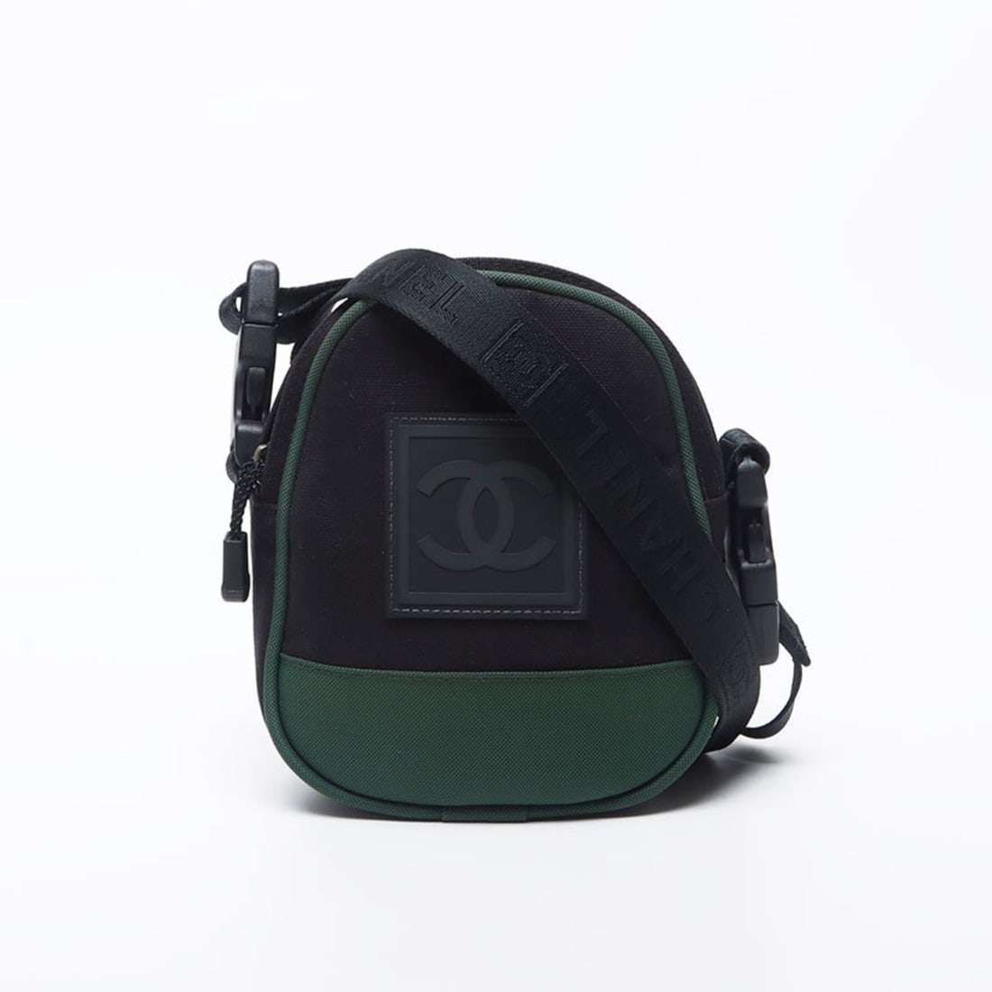 CHANEL Sport Line Coco Mark Shoulder Bag, Black, WS11735: --- Catalog ---Category: SizeSize (HxWxD): 16cm x 13.5cm x 5cm / 6.29'' x 5.31'' x 1.96''Strap Length: 80cm - 110cm / 31.49'' - 43.3''Category: DesignType: Shoulder bagColor: BlackGender: WomenCategor